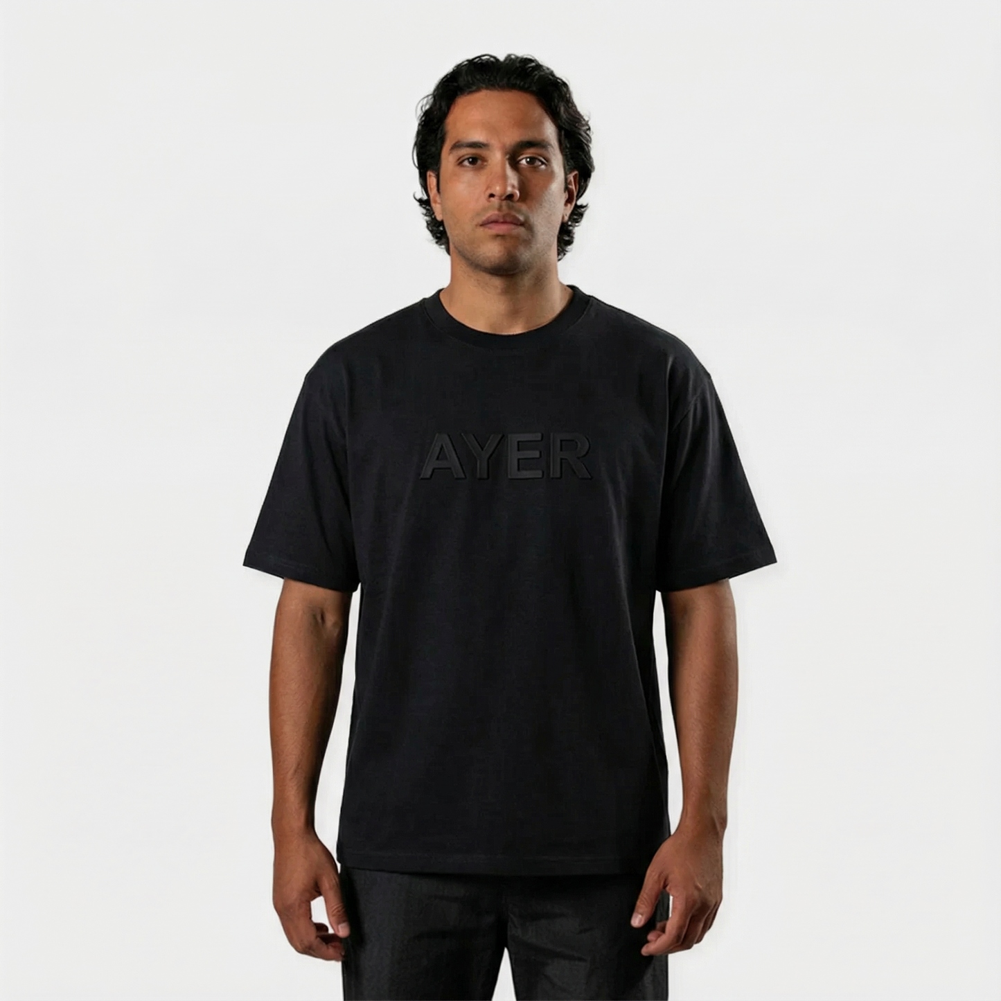 Black Embossed Tee