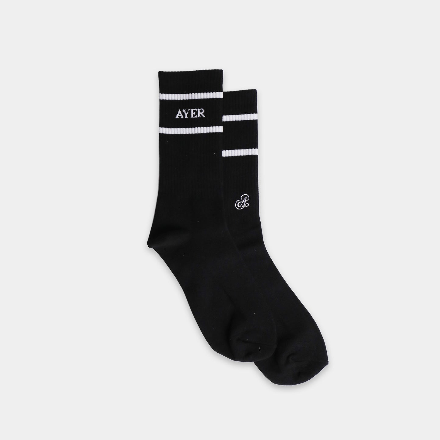 AYER Black Crew Socks