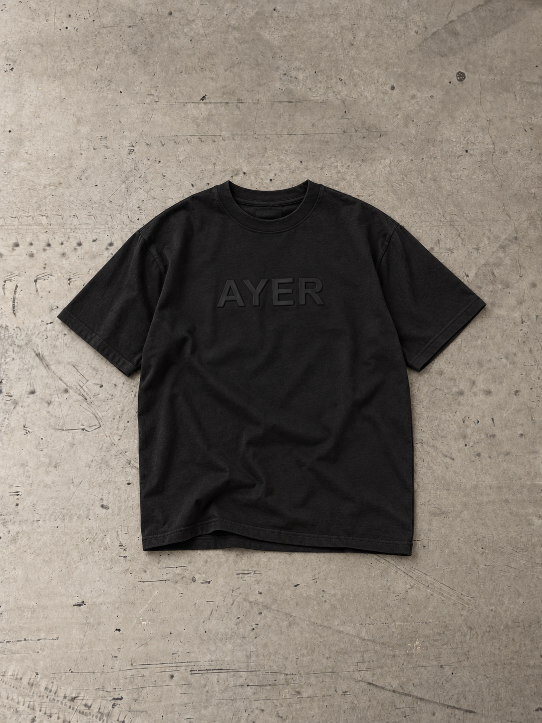 Black Embossed T-Shirt