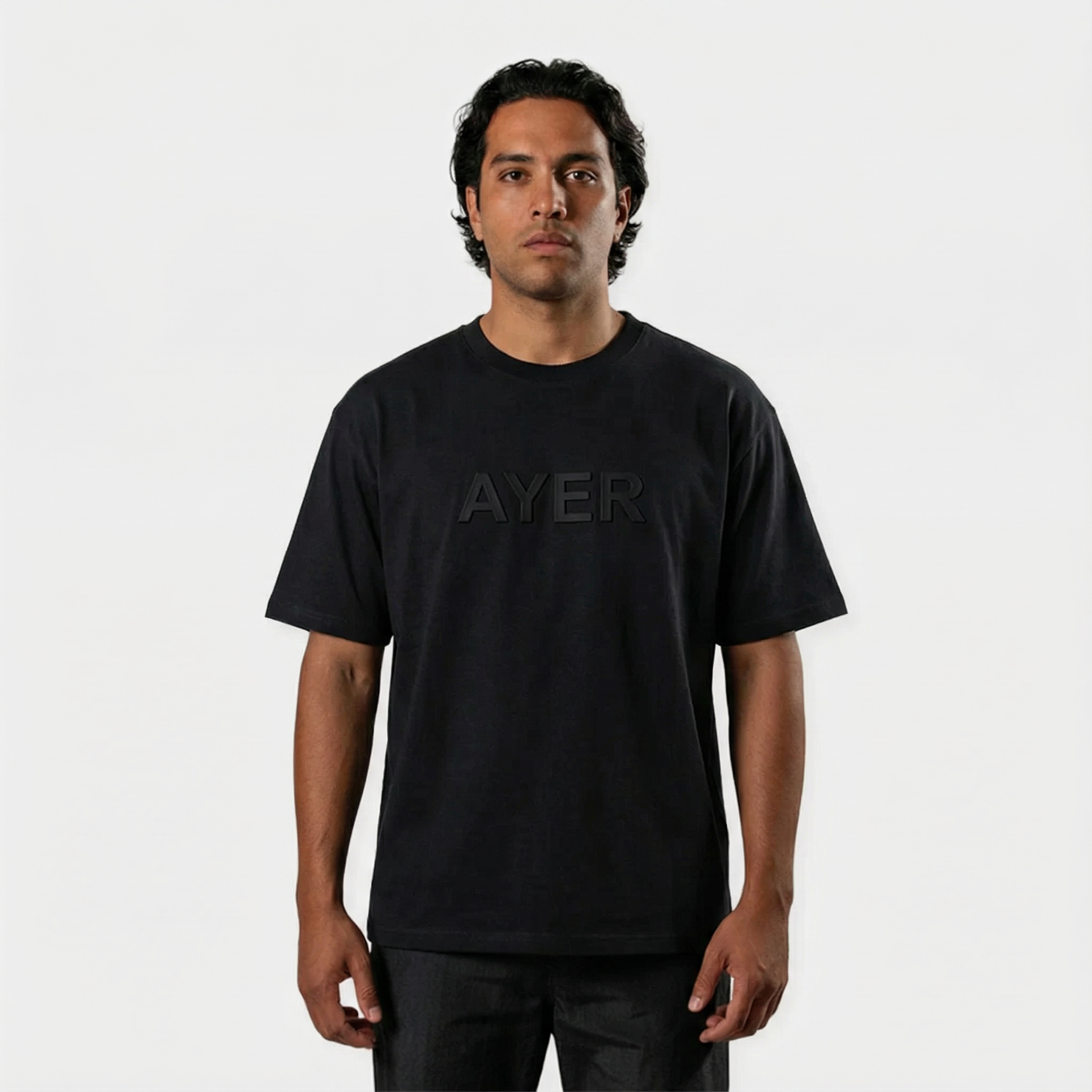 Black Embossed T-Shirt