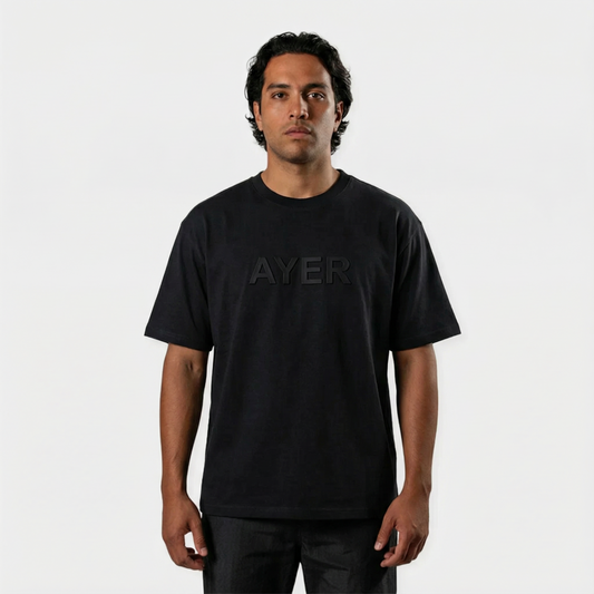 Black Embossed Tee