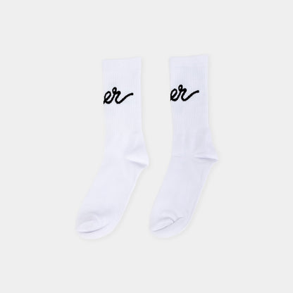 White/black AYER sock