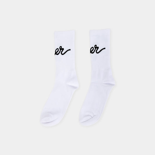 White/black AYER sock