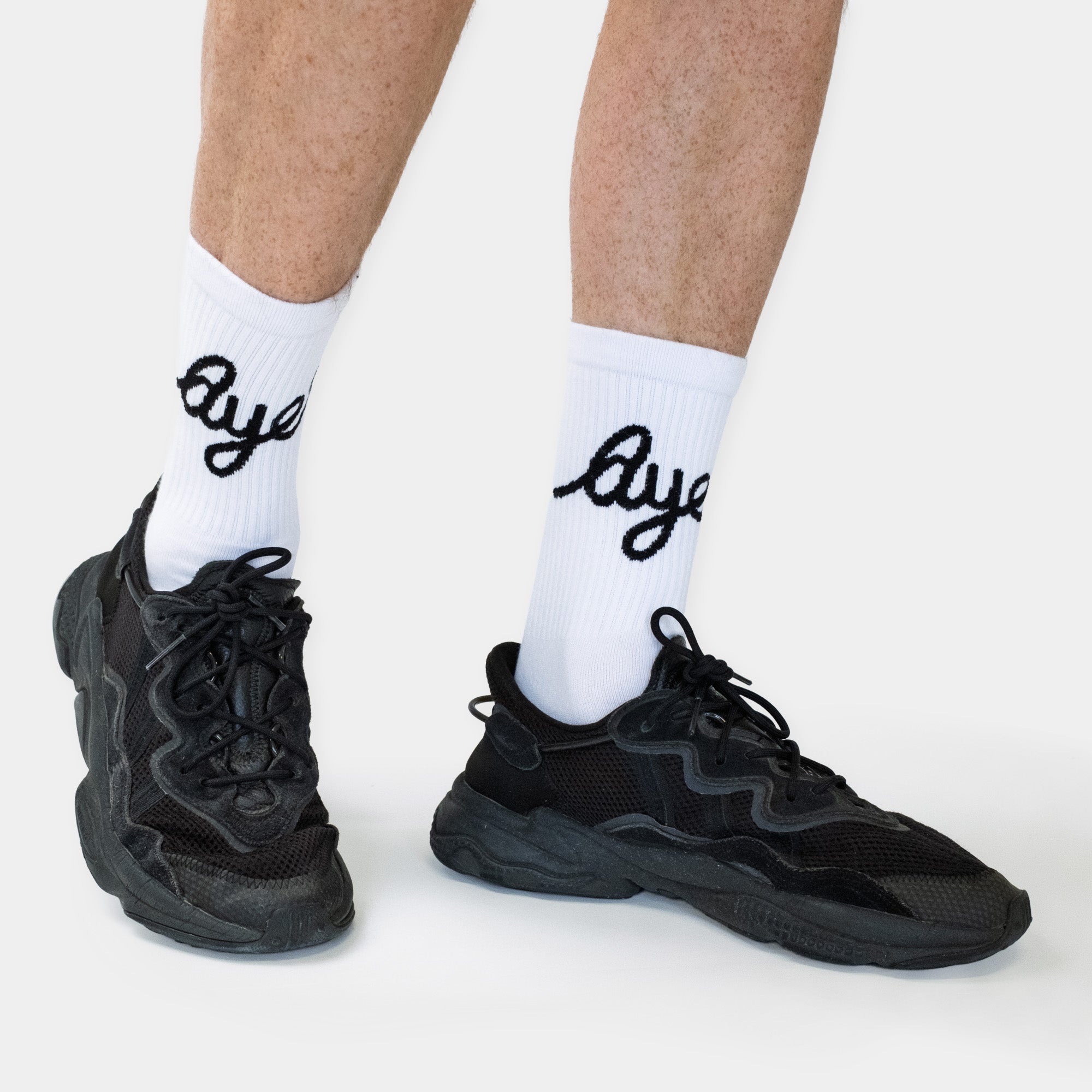 White/Black AYER sock