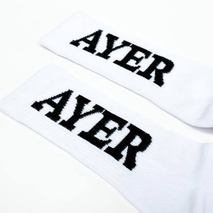 White AYER Sock