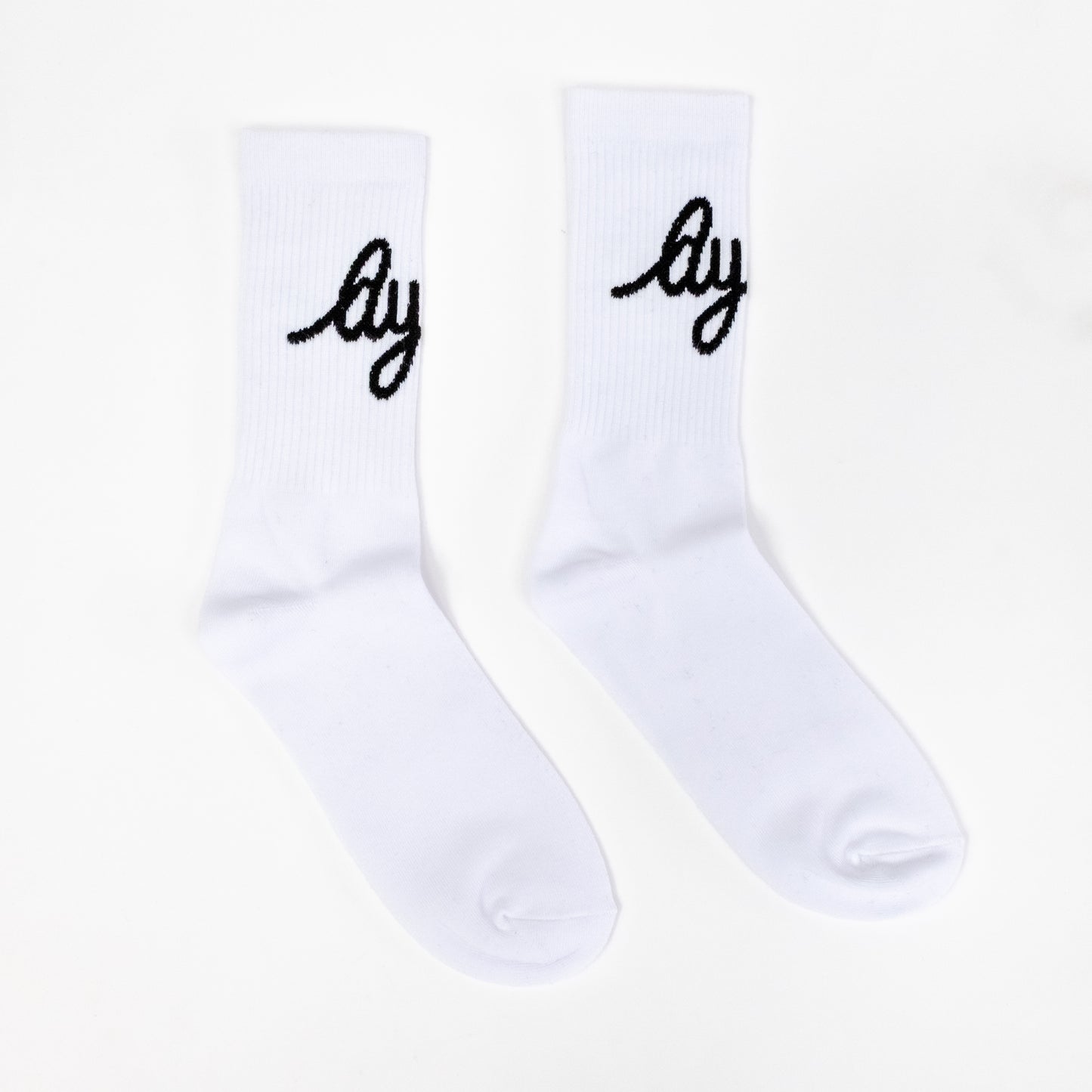 White/black AYER sock