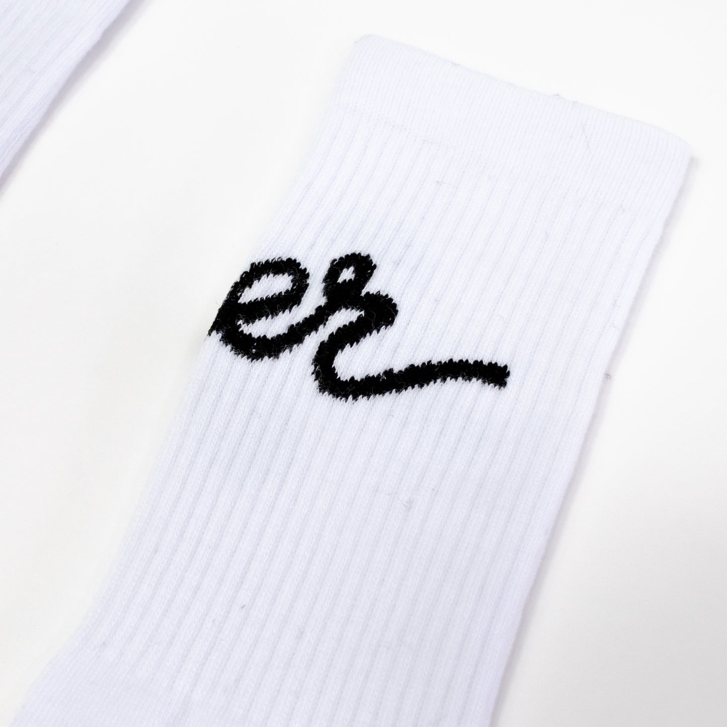 White/black AYER sock