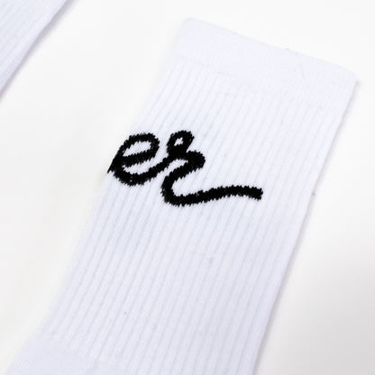 White/black AYER sock